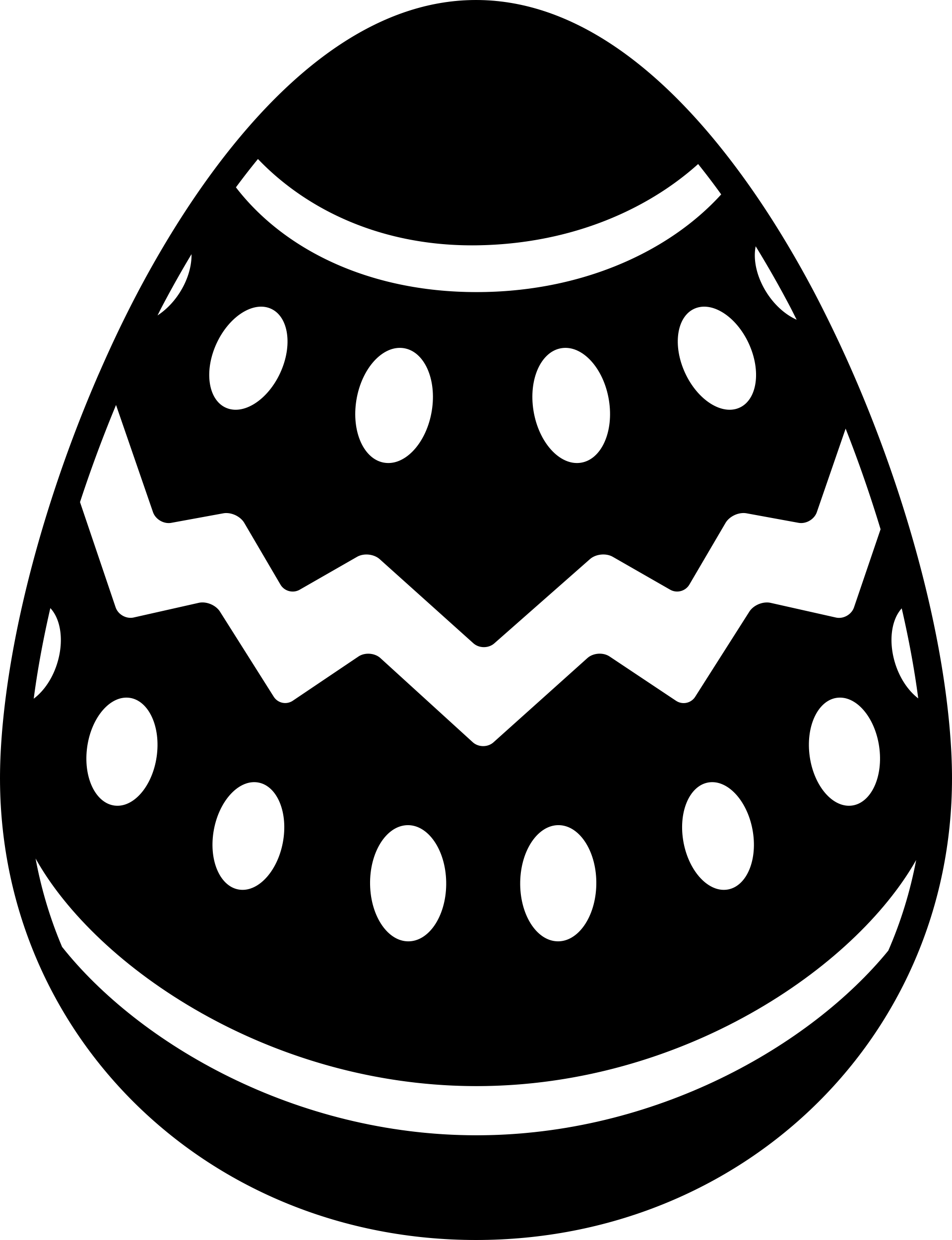 Easter Egg With Lines And Dots Decoration Sketch Svg Vector Free Vectors